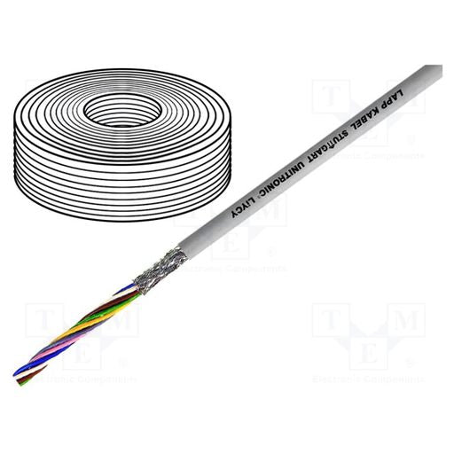 Wire; UNITRONIC¨ LiYCY; 21x0.34mm2; PVC; grey; 500V; 100m;