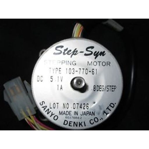 Sanyo Denki 103-770-61 Motor, Stepper 1.8 Deg 5.10V Sanyo Denki 103-770-61