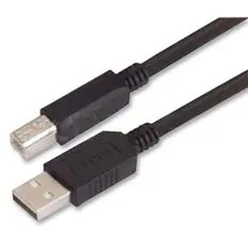 L-COM CAUBLKAB-05M USB Cable, Type A Plug to Type B Plug, 500 mm, 19.7 ", USB 2.0, Black