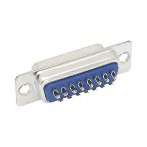 L-COM SD15S D Sub Connector, Standard, Receptacle, SD_S Series, 15 Contacts, DA, Solder Cup