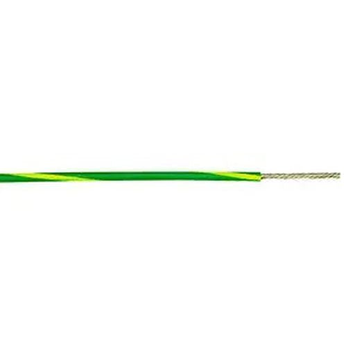 ALPHA WIRE 3075 GY001 Wire, Stranded, Hook Up, UL1015, PVC, Green, Yellow, 18 AWG, 0.816 mm_, 1000 ft, 305 m